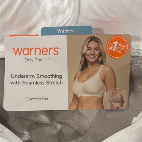 Warner's White Seamless Comfort Bra - Picture 2 of 6